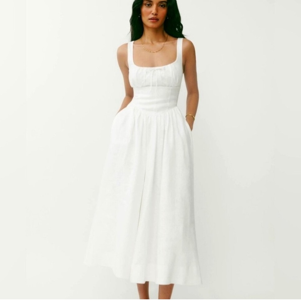 Brand new size 0 reformation Balia linen dress
